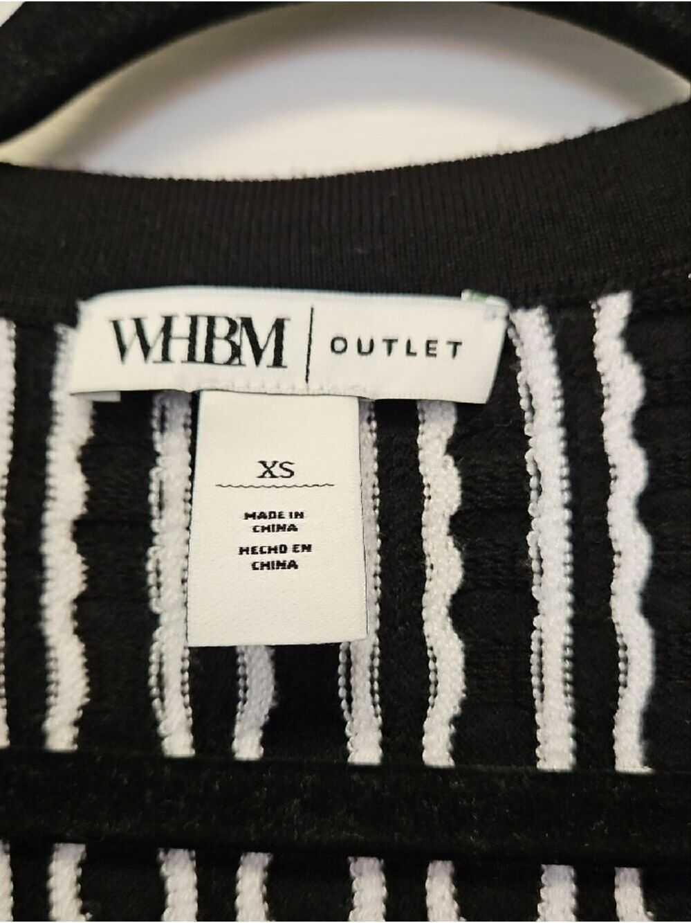 WHBM Black and White Striped Knit Cardigan XS - Picture 2 of 8